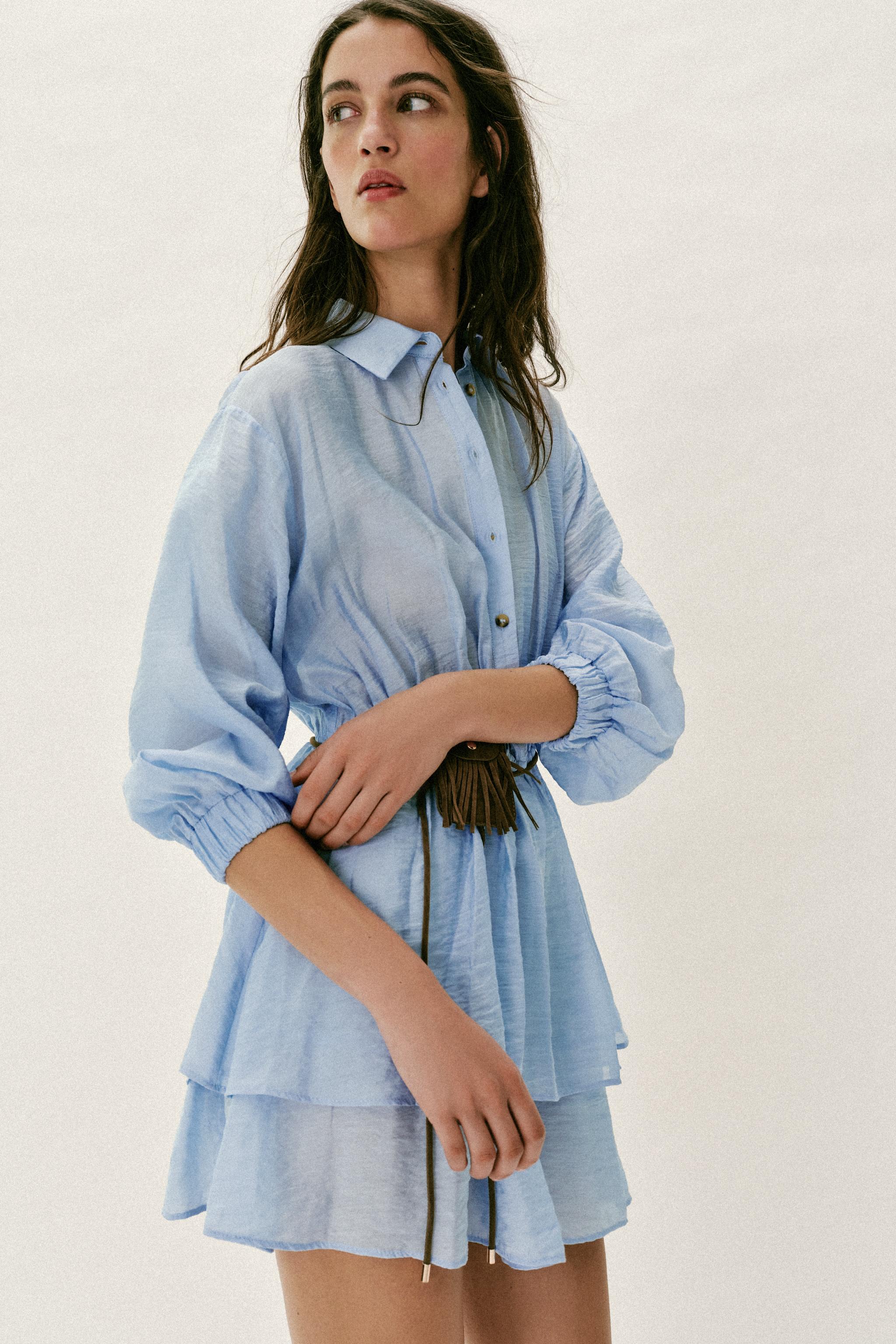 BELTED POCKET SHORT DRESS